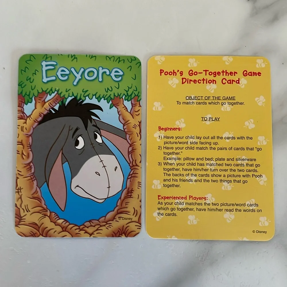 2008 Disney I Can Learn With Pooh Learning Cards - Pooh's Go-Together Game